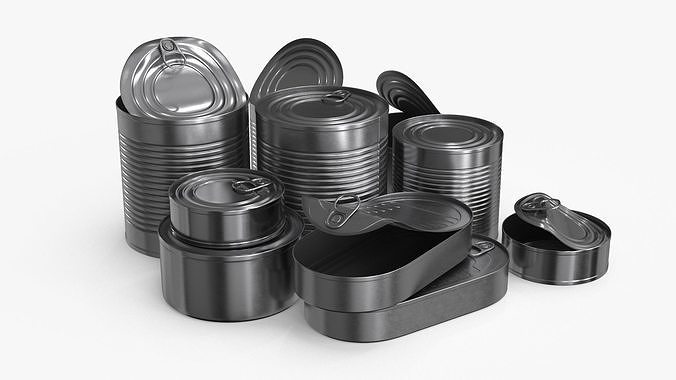 Tin Can Cillection 3D Model Pack 5