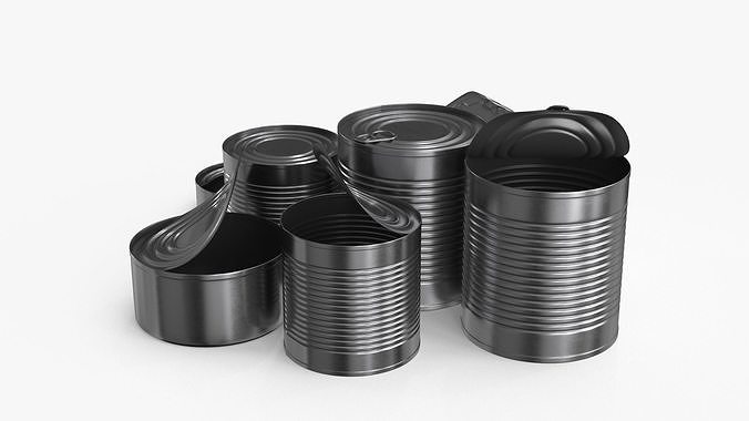Tin Can Cillection 3D Model Pack 3