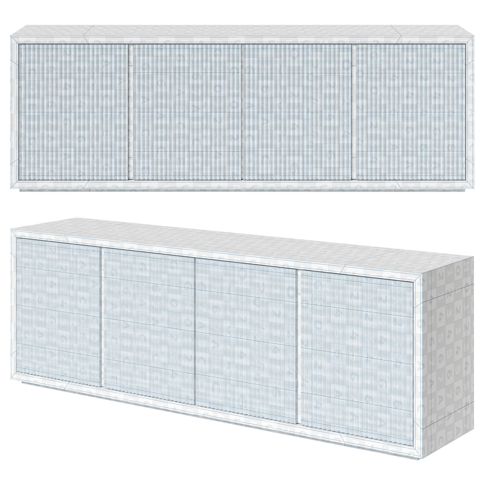 Restoration Hardware media console Julien 3D model_4