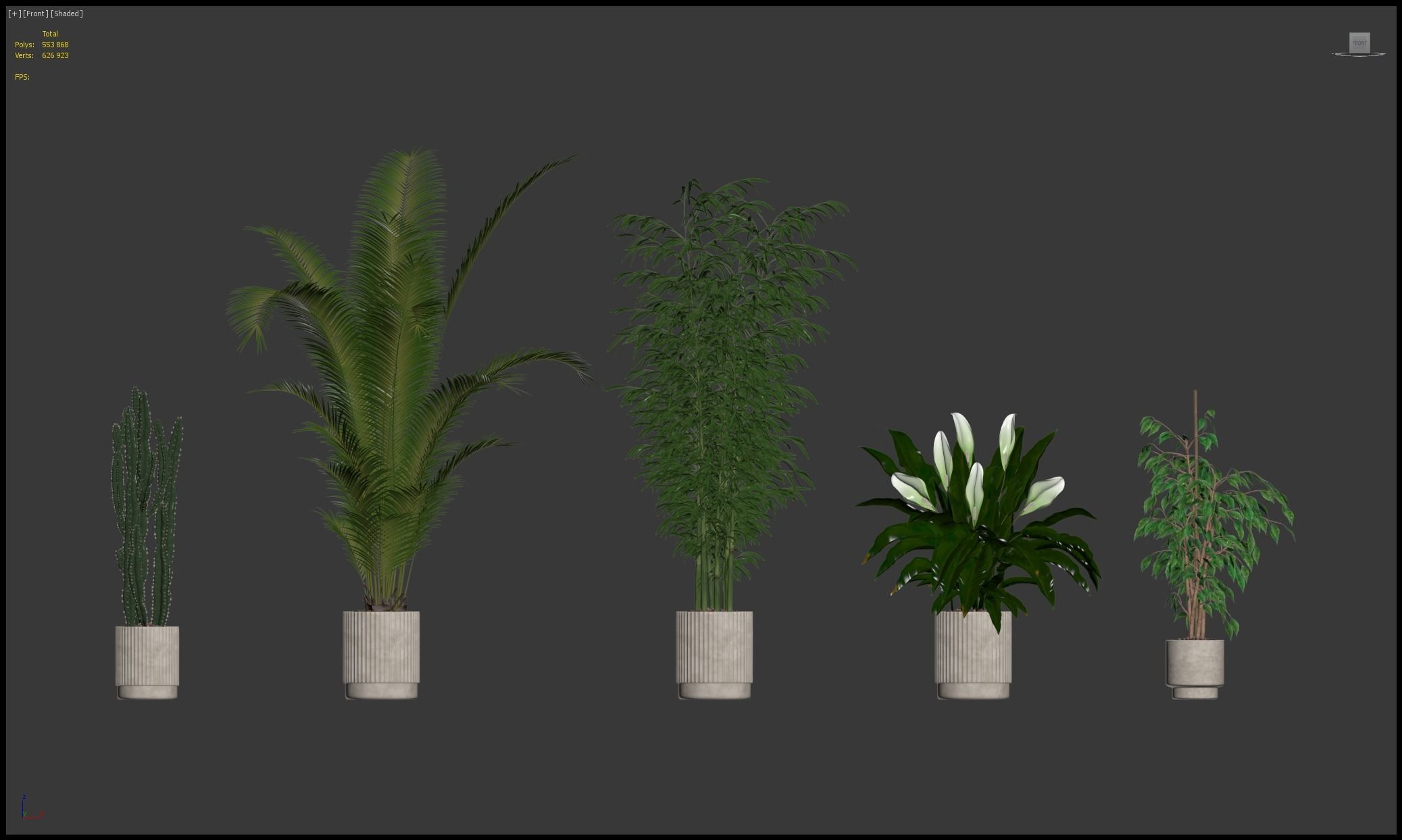 20 Photorealistic Flowers for Interiors - set 205 209 218 219 3D Model Collection_5