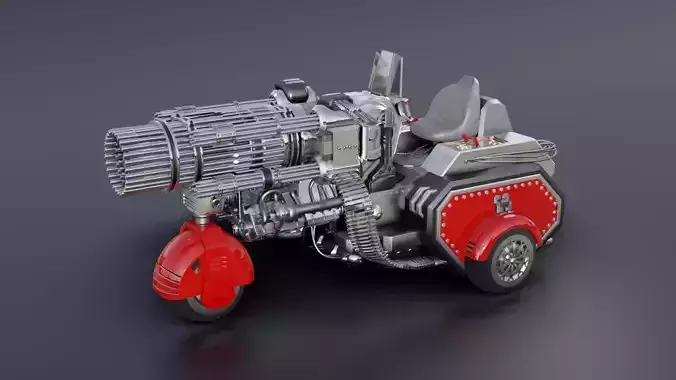 Animal movie gun vehicle 3D model