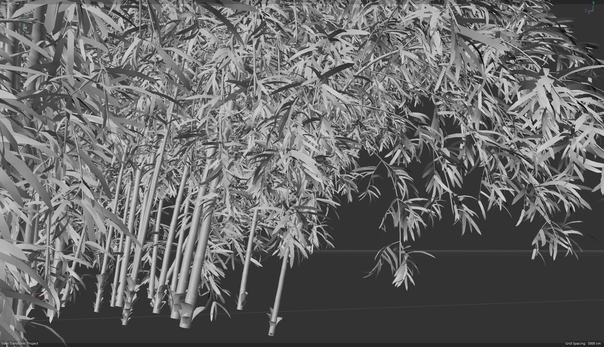 High Quality Bamboo Bush 03 3D model_6