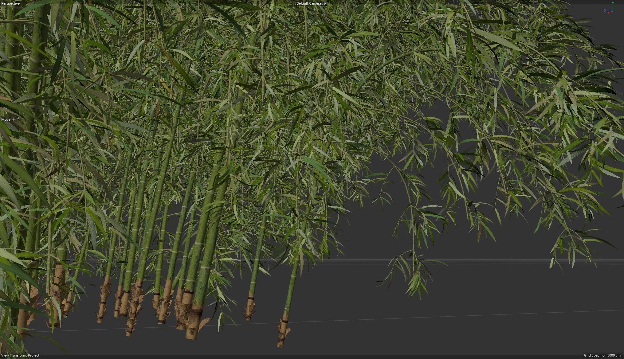 High Quality Bamboo Bush 03 3D model_4