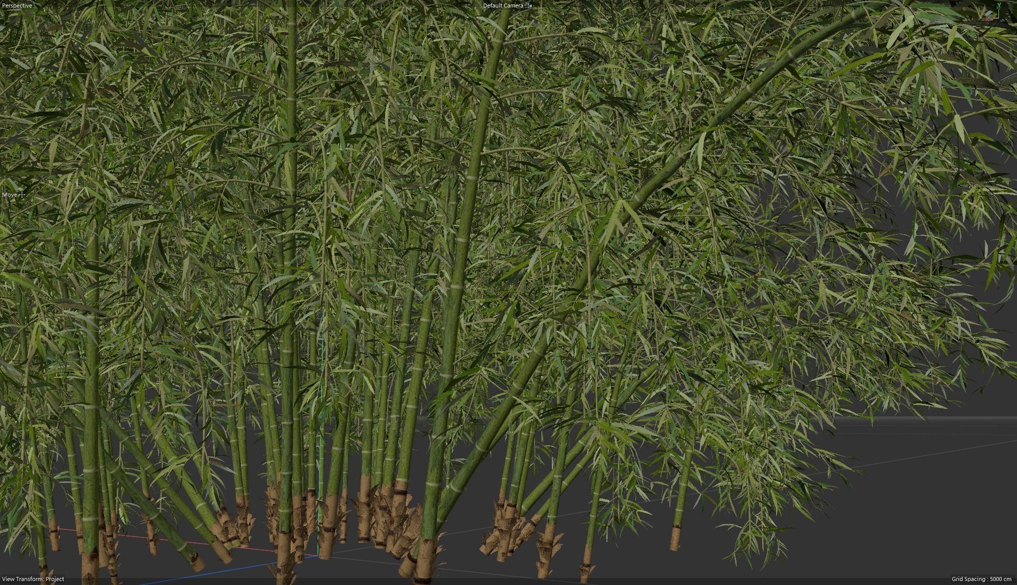High Quality Bamboo Bush 05 3D model_4