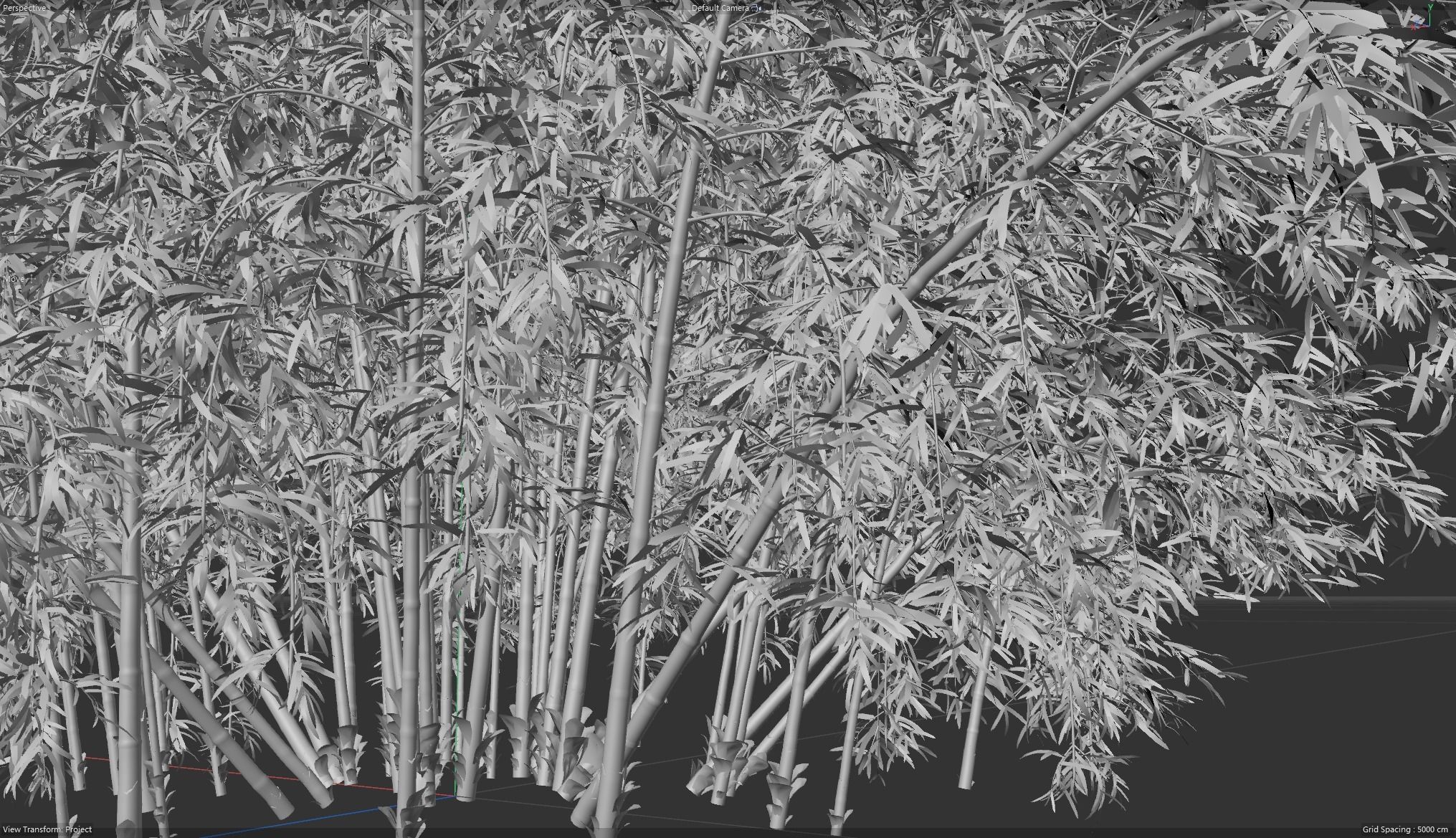 High Quality Bamboo Bush 05 3D model_5
