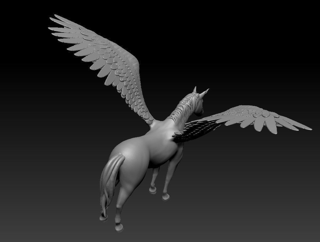 Unicorn on the rock 3D print model_7