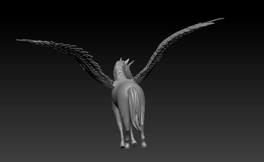 Unicorn on the rock 3D print model_52