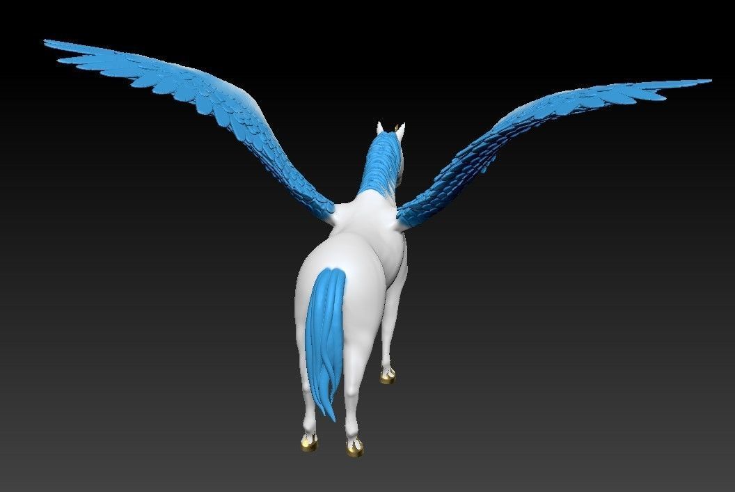 Unicorn on the rock 3D print model_17