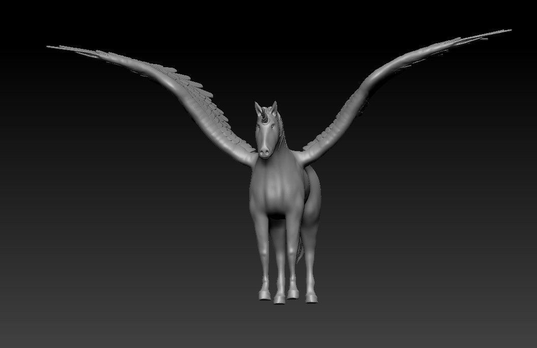 Unicorn on the rock 3D print model_56