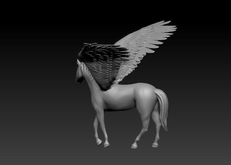 Unicorn on the rock 3D print model_50