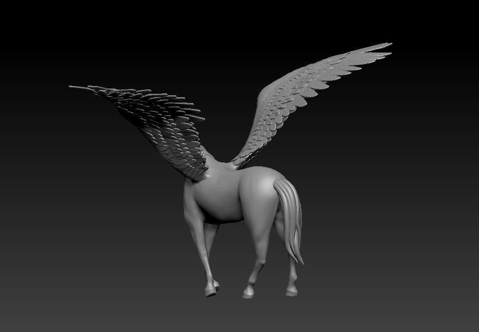 Unicorn on the rock 3D print model_51