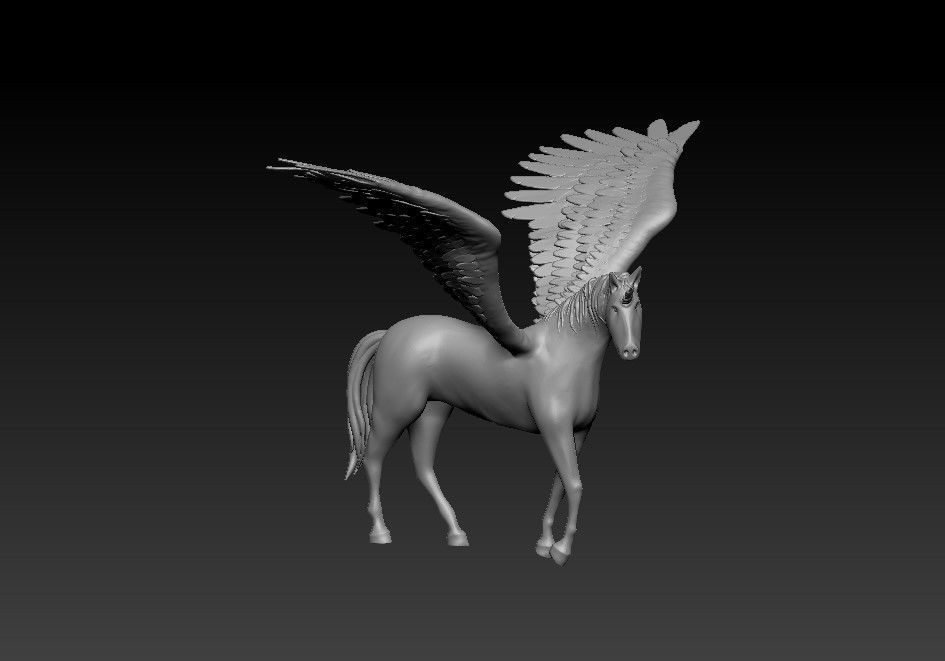 Unicorn on the rock 3D print model_53
