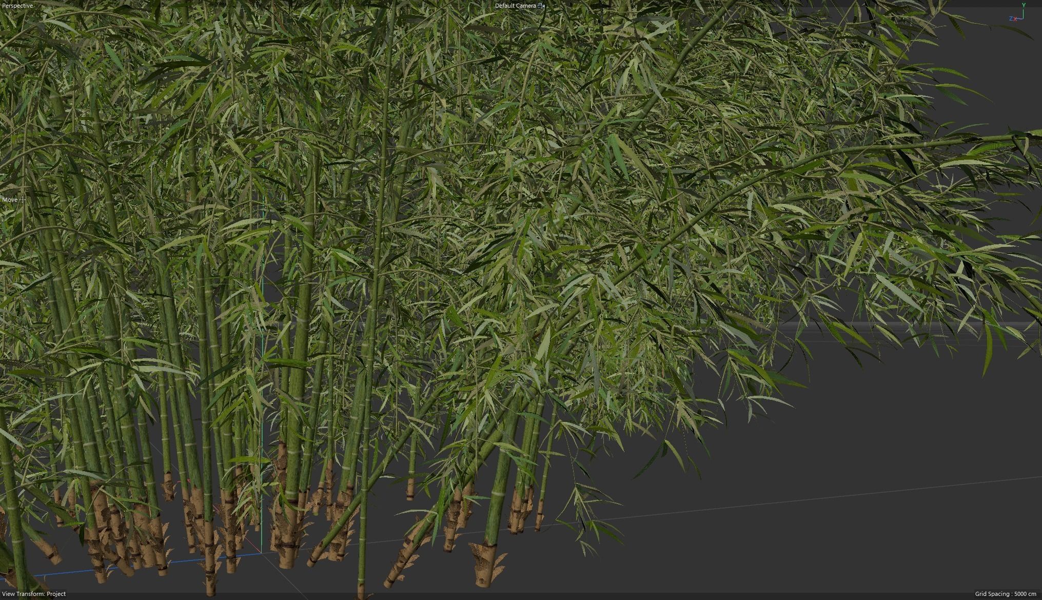 High Quality Bamboo Bush 06 3D model_4