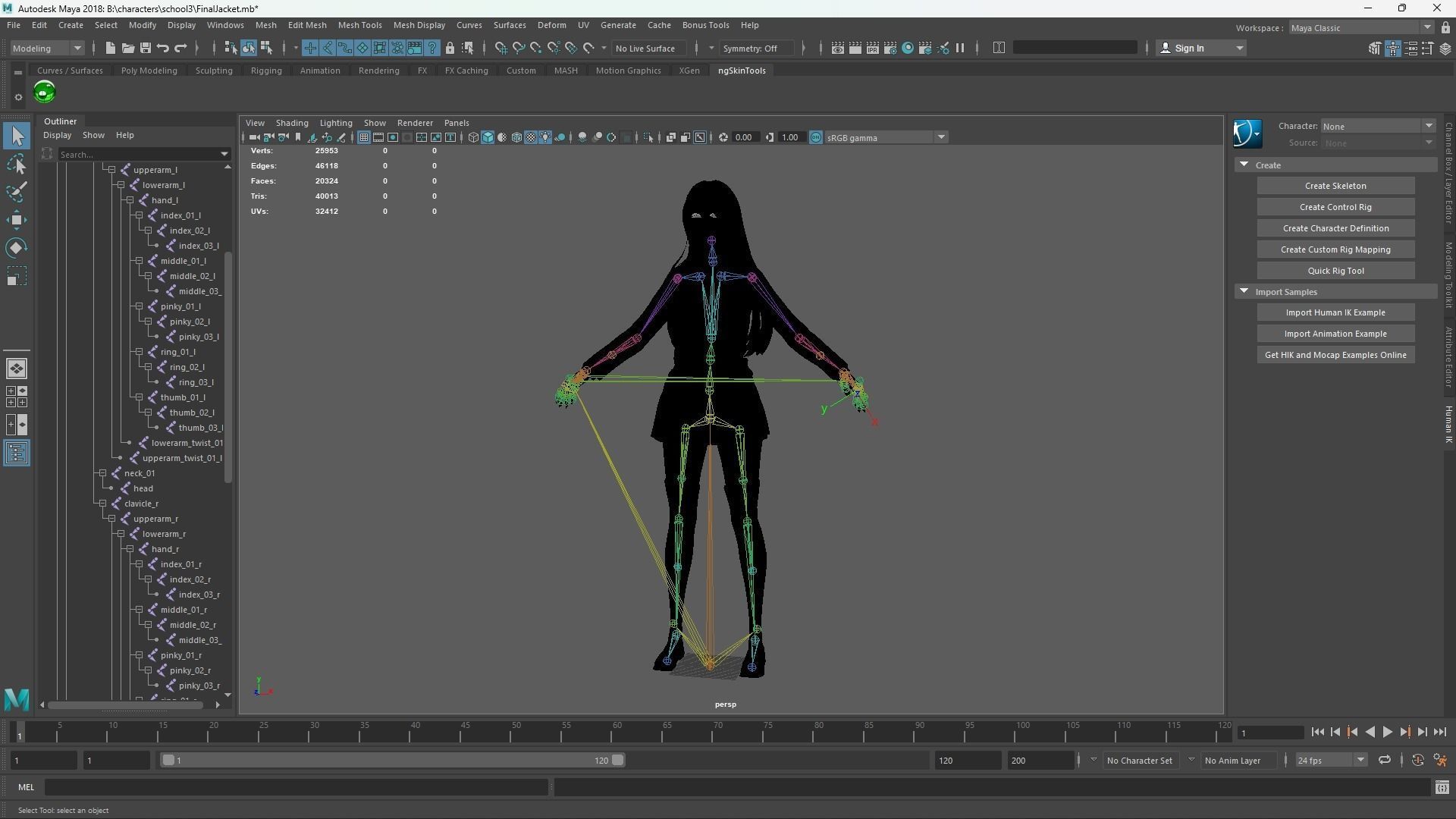 School Girl Lisa Low-poly 3D model_20