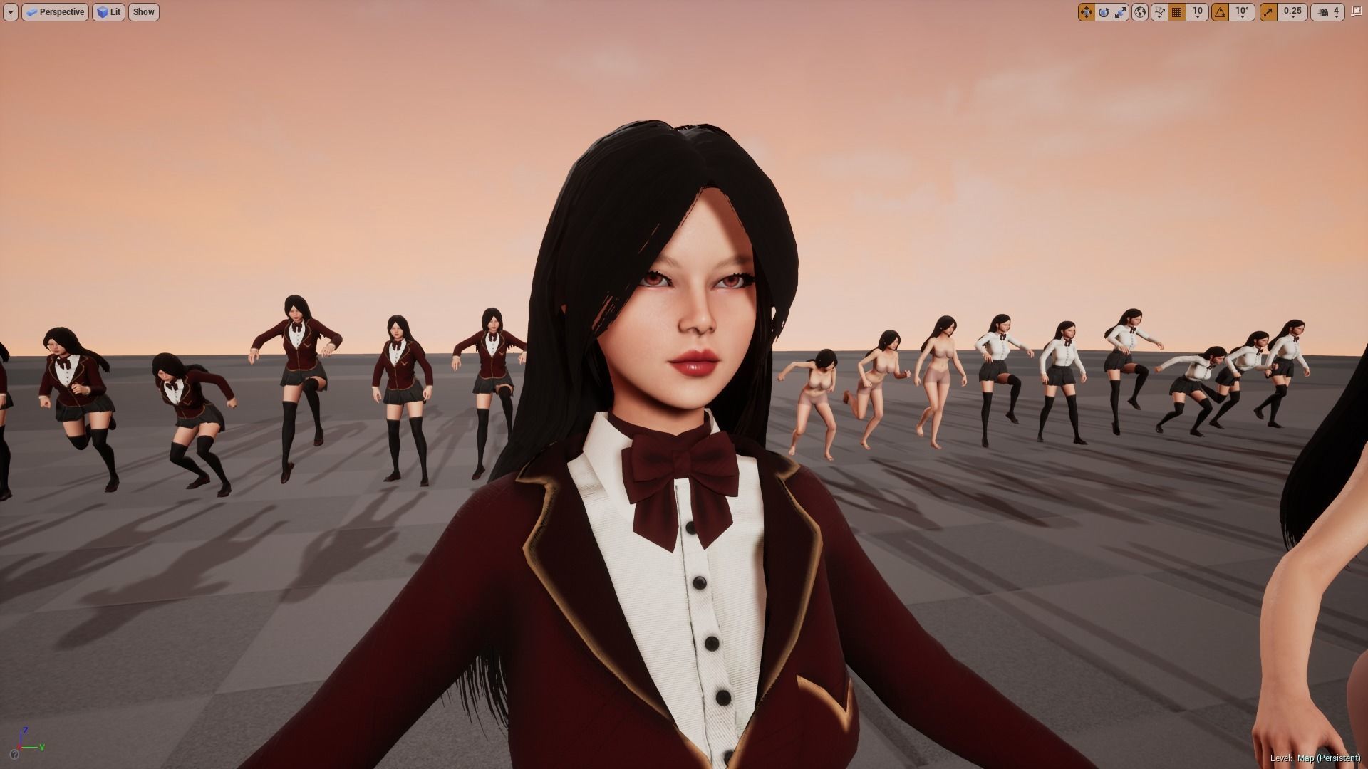 School Girl Lisa Low-poly 3D model_18