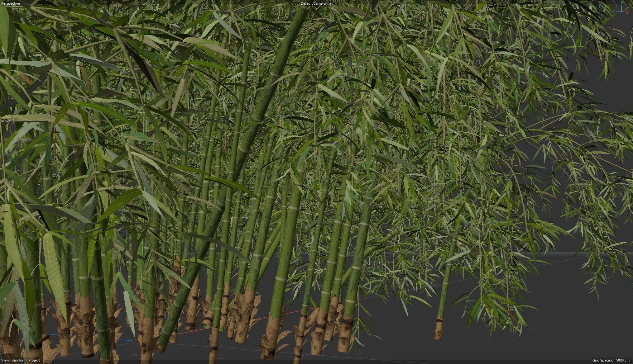 High Quality Bamboo Bush 08 3D model_4