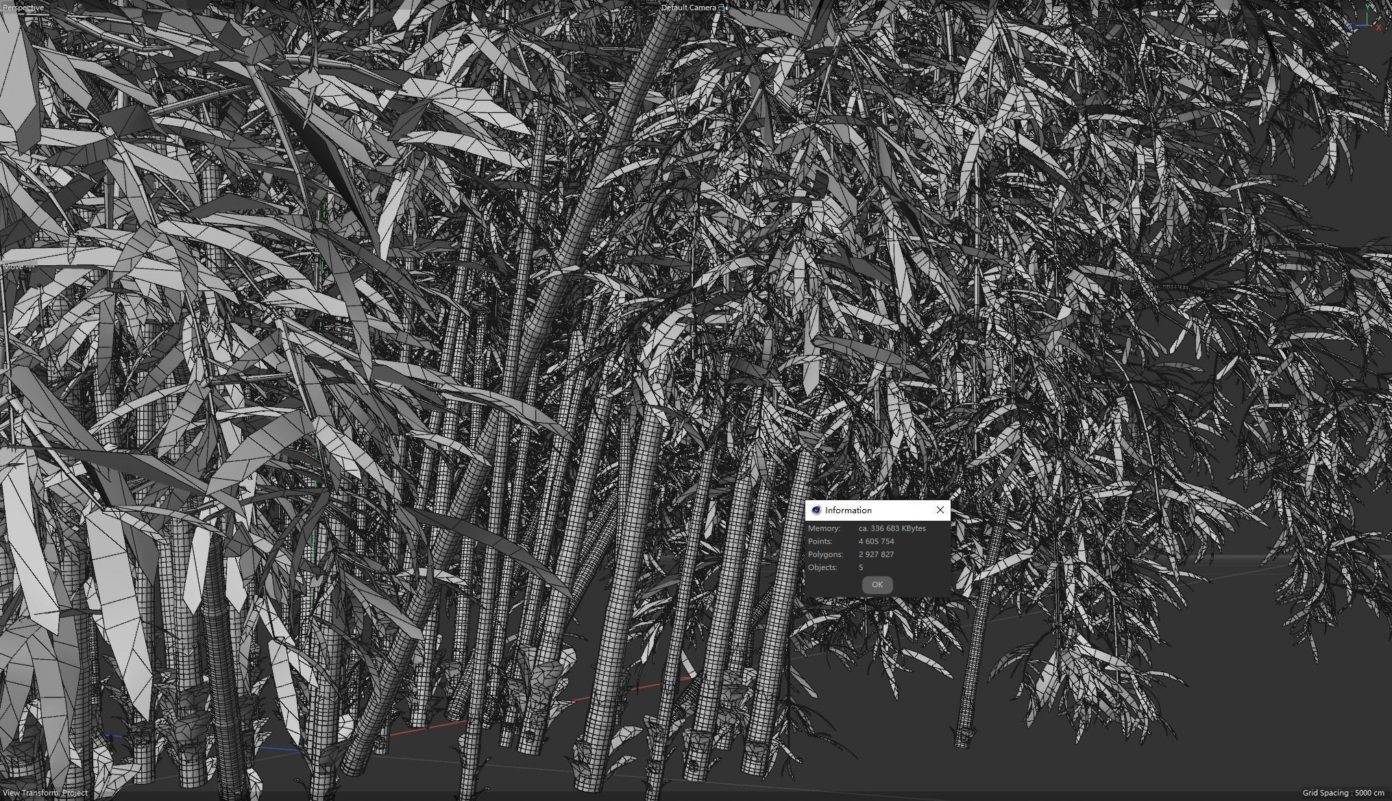 High Quality Bamboo Bush 08 3D model_6