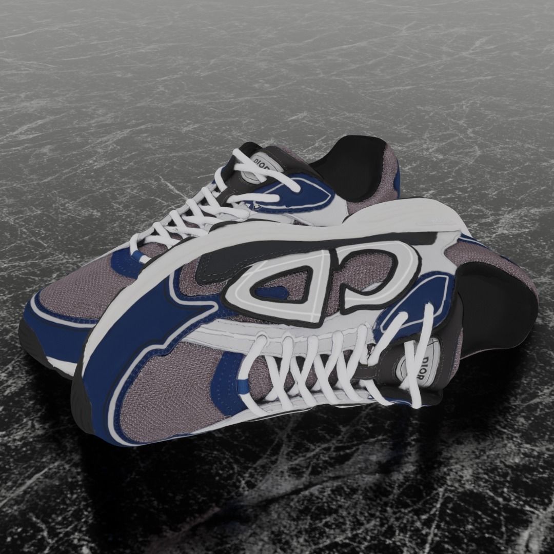 DIOR B30 3D SHOES Low-poly 3D model_1