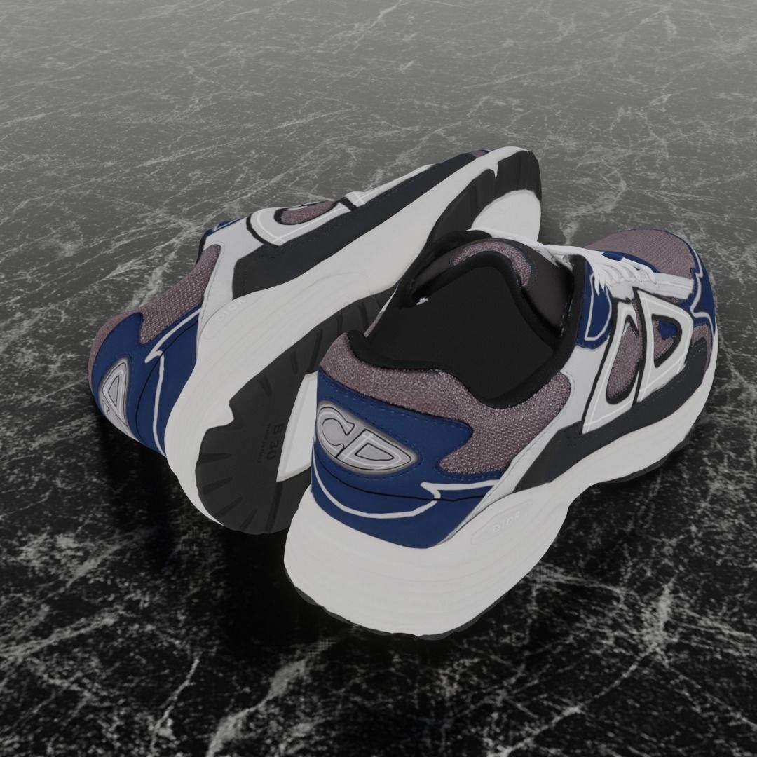 DIOR B30 3D SHOES Low-poly 3D model_5
