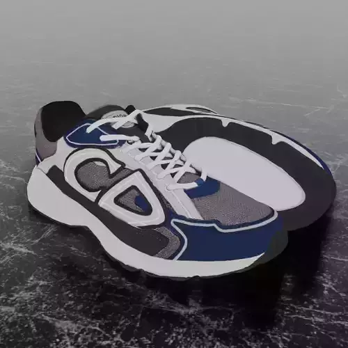 DIOR B30 3D SHOES Low-poly 3D model