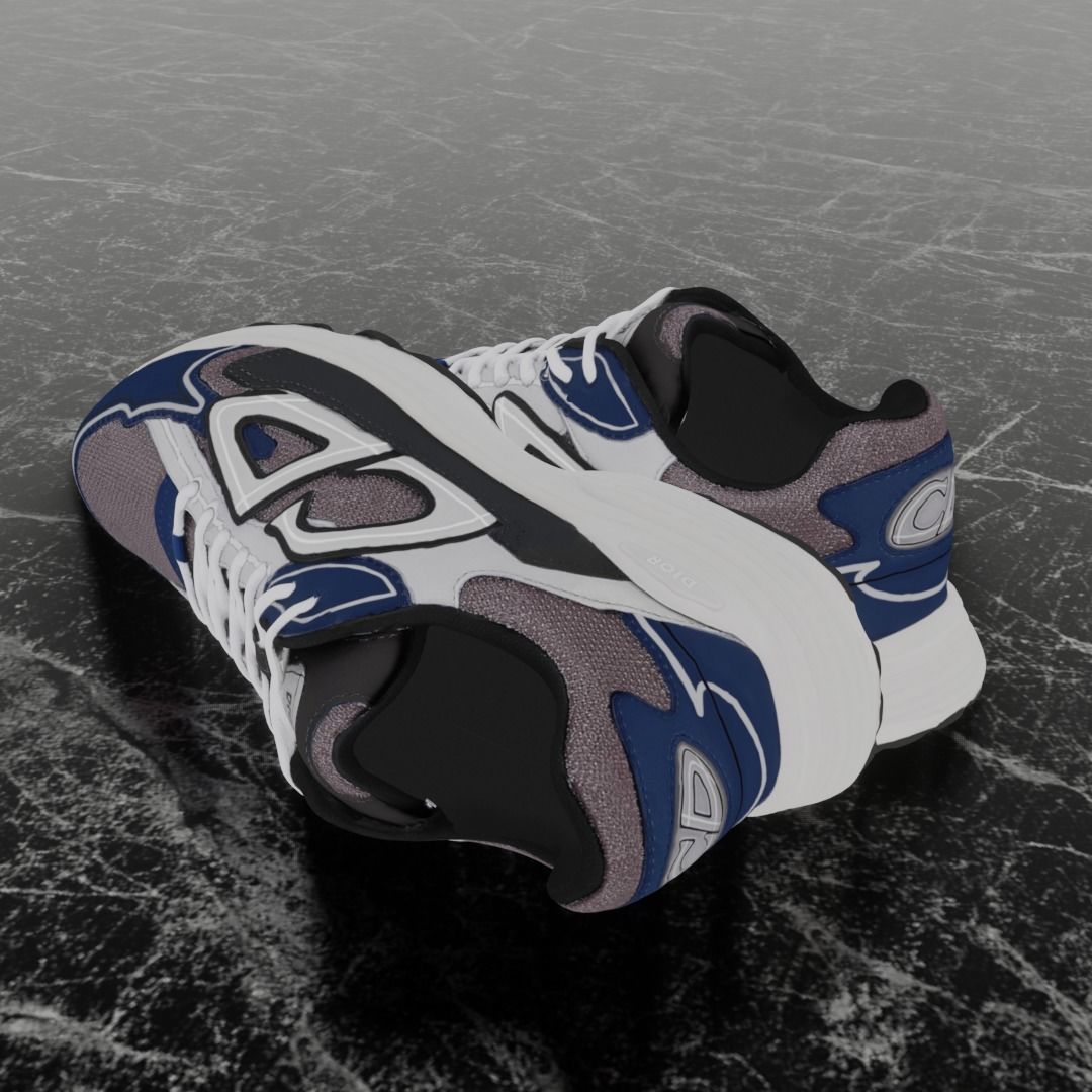 DIOR B30 3D SHOES Low-poly 3D model_6