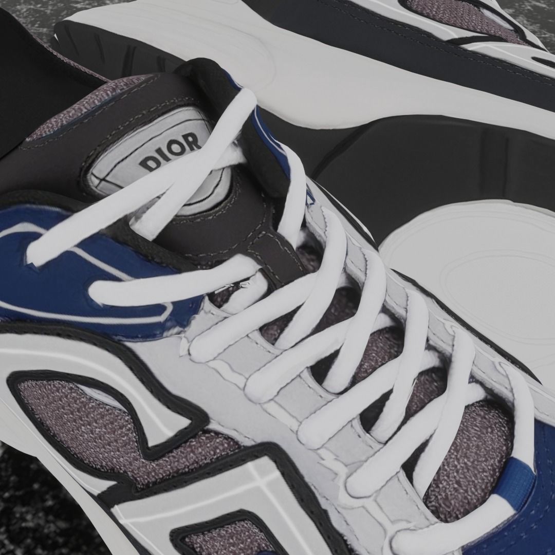 DIOR B30 3D SHOES Low-poly 3D model_11