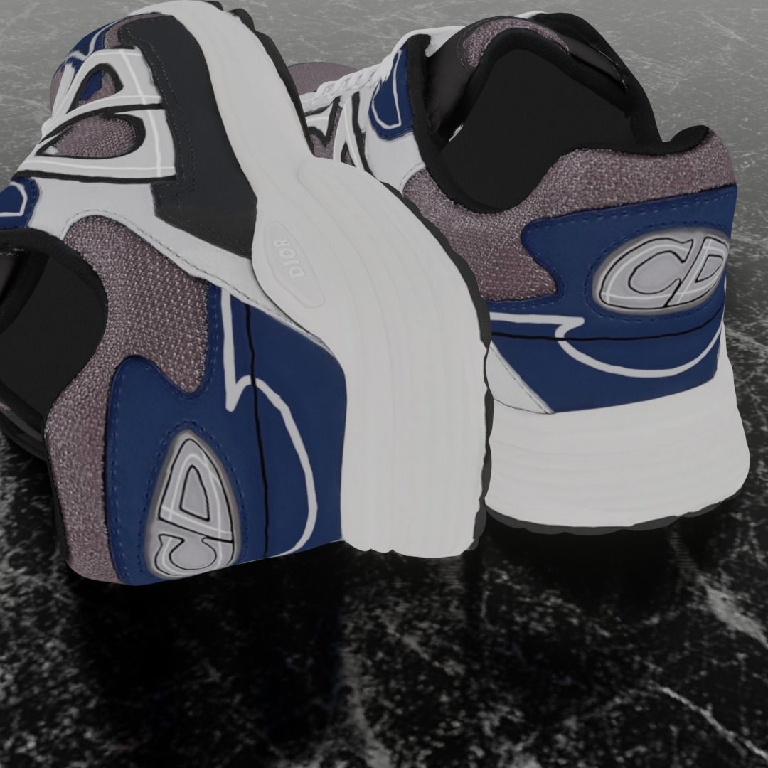 DIOR B30 3D SHOES Low-poly 3D model_8