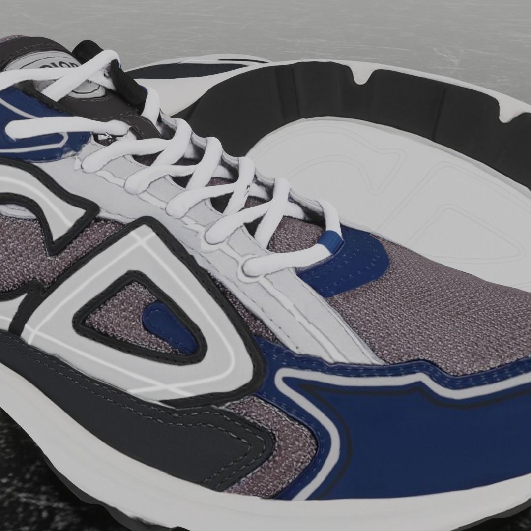 DIOR B30 3D SHOES Low-poly 3D model_12