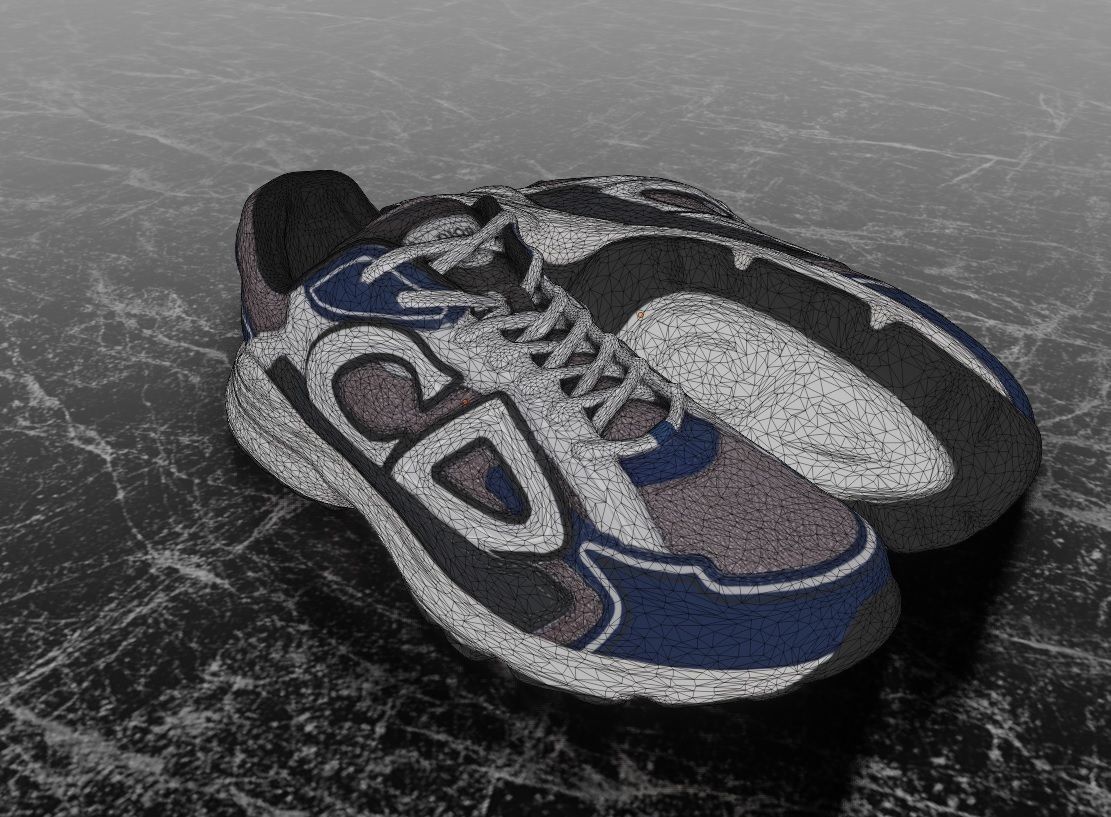 DIOR B30 3D SHOES Low-poly 3D model_13