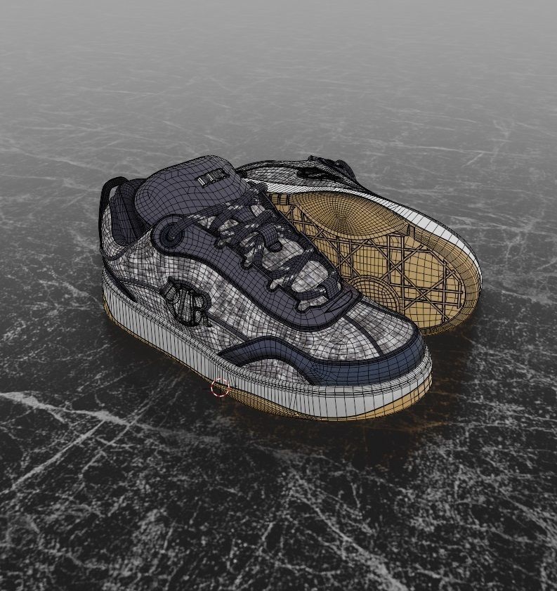 DIOR B9S SKATER 3D SHOES 3D model_12