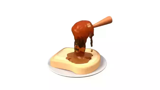 Bread with honey jam