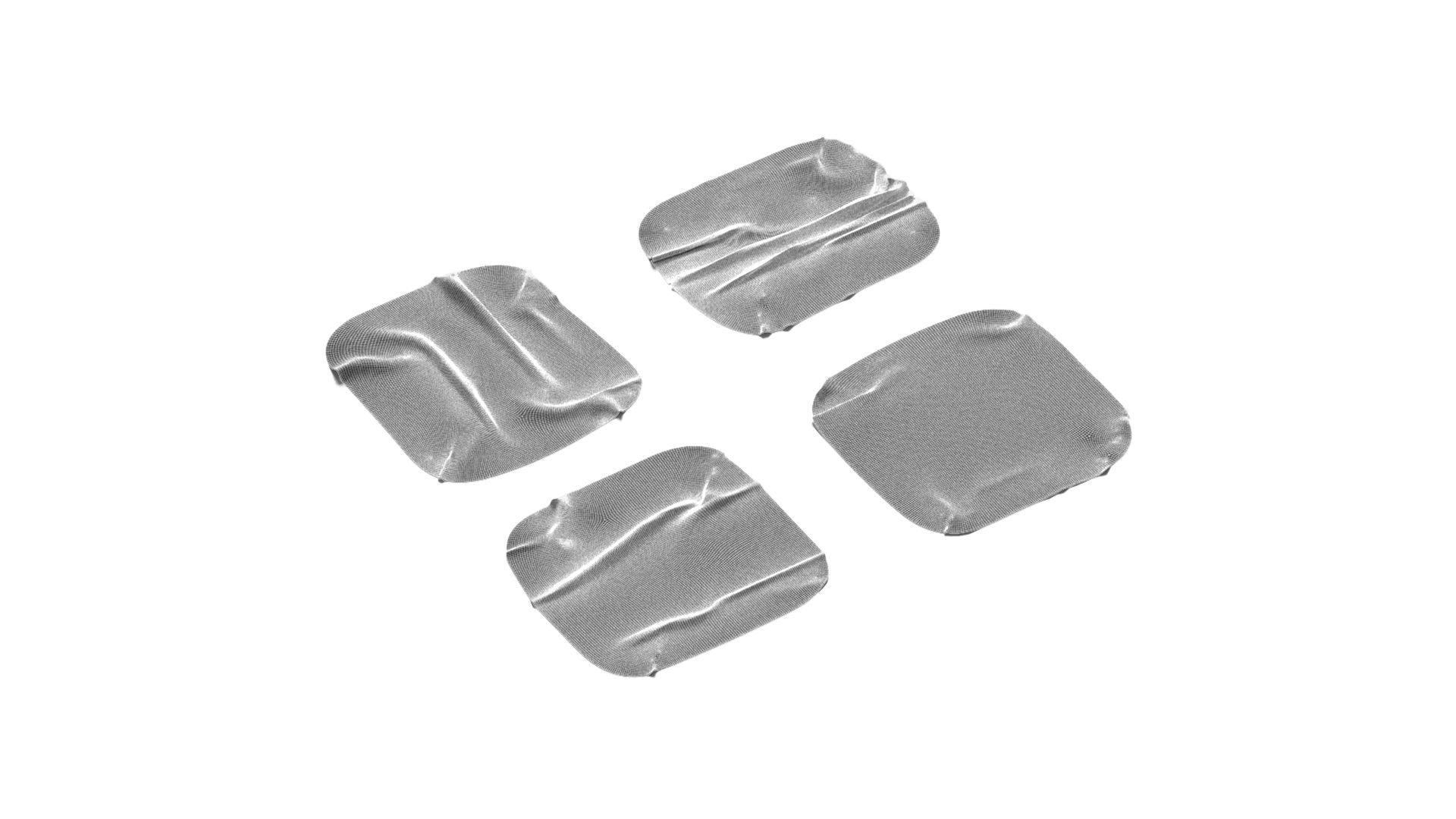 Adhesive Sticker Tape Set - square scotch piece 3D model_8