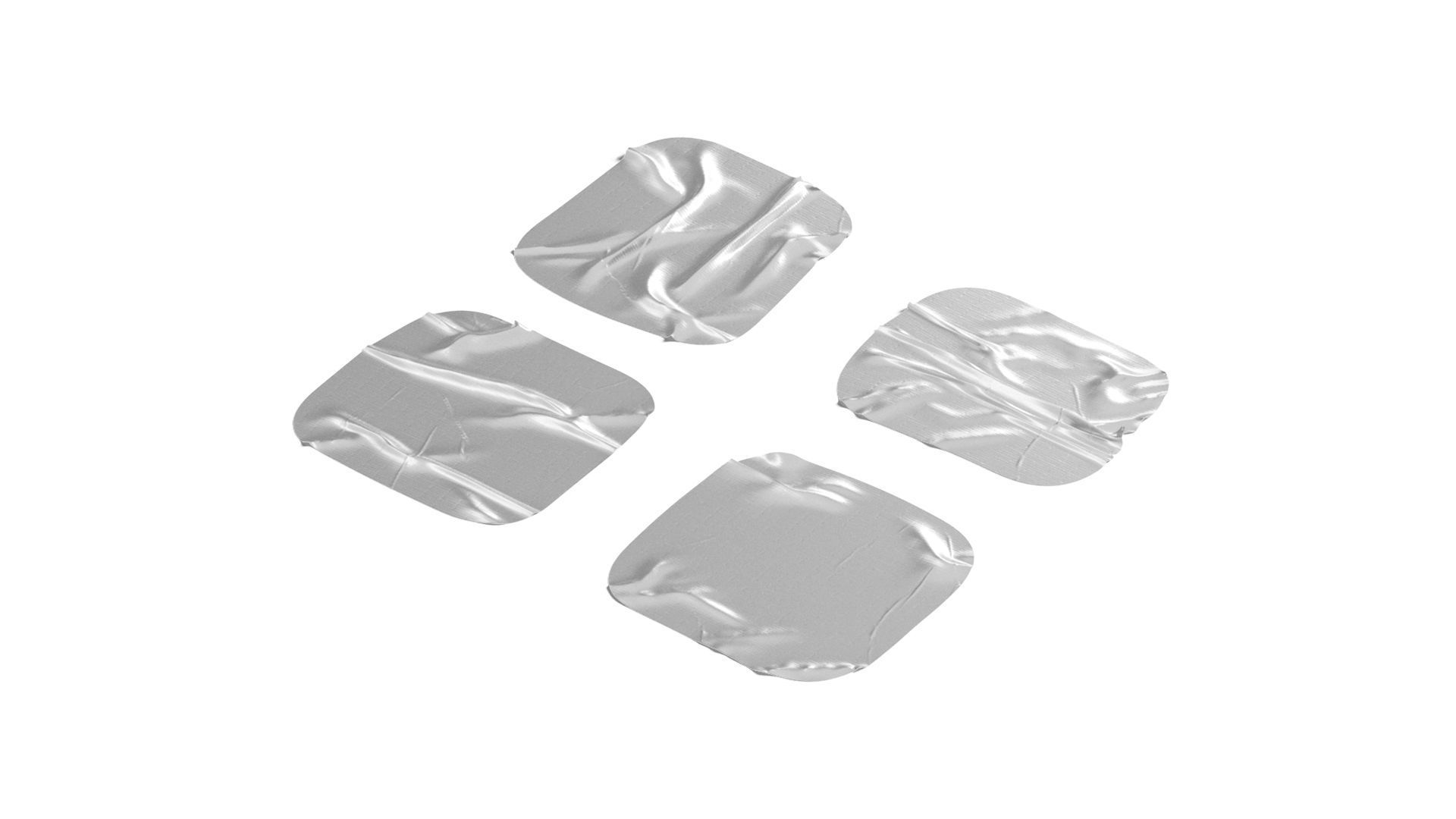 Adhesive Sticker Tape Set - square scotch piece 3D model_3