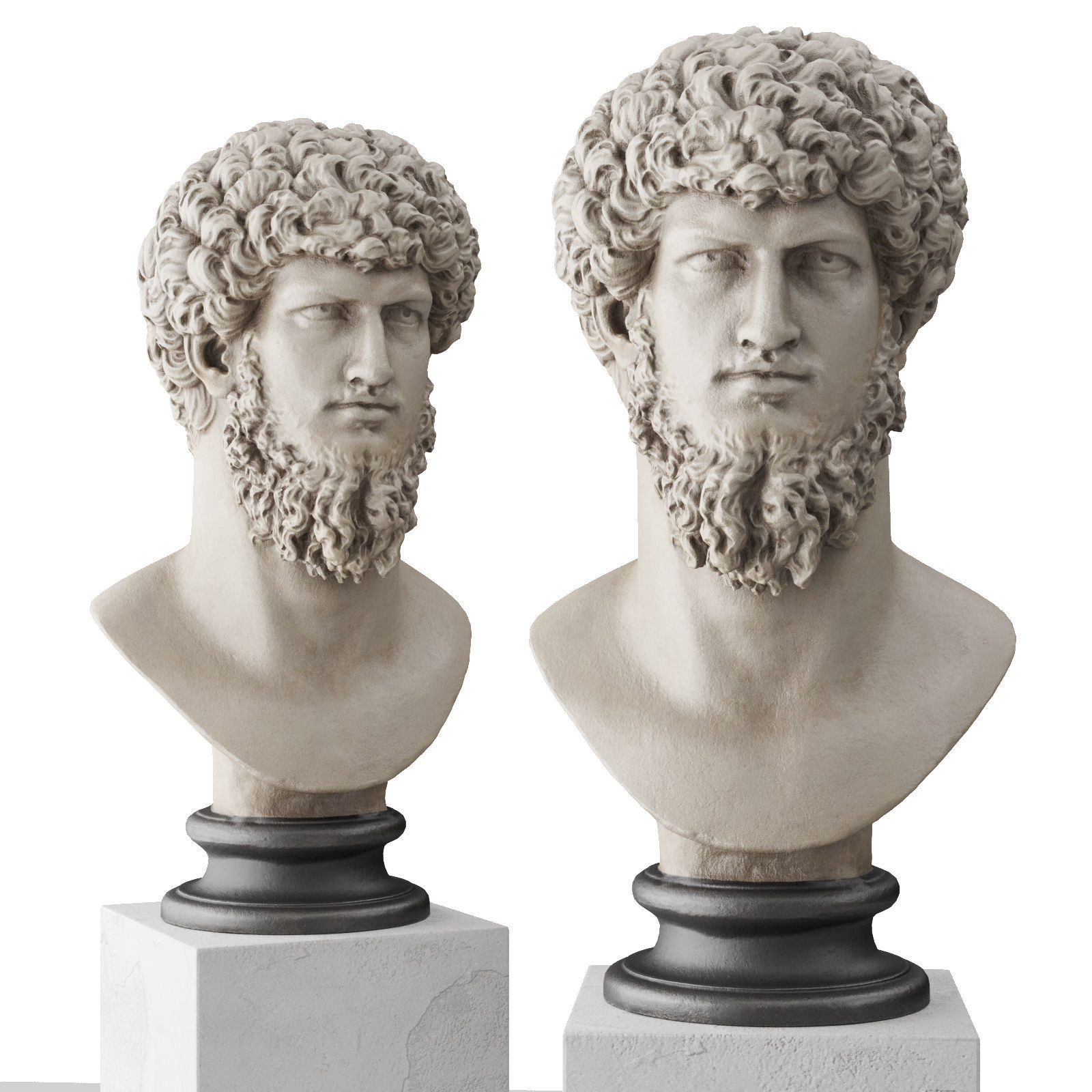 Lucius Verus Youg Bust Low-poly 3D model_1