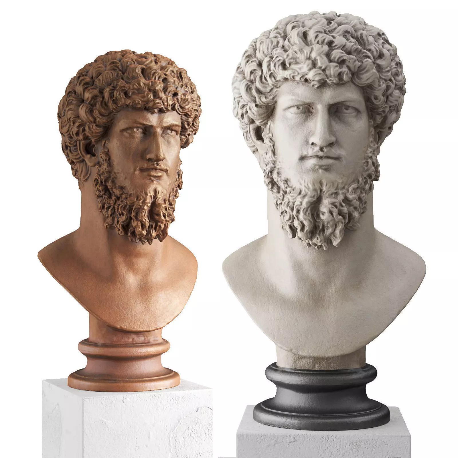 Lucius Verus Youg Bust Low-poly 3D model_0