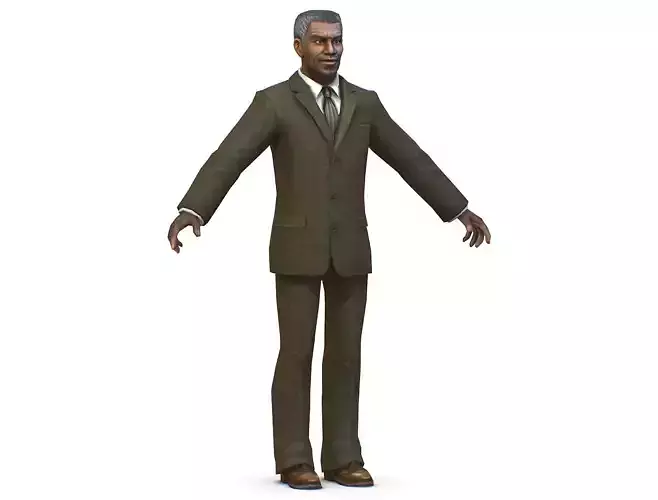 African-American Man boss in a classic suit