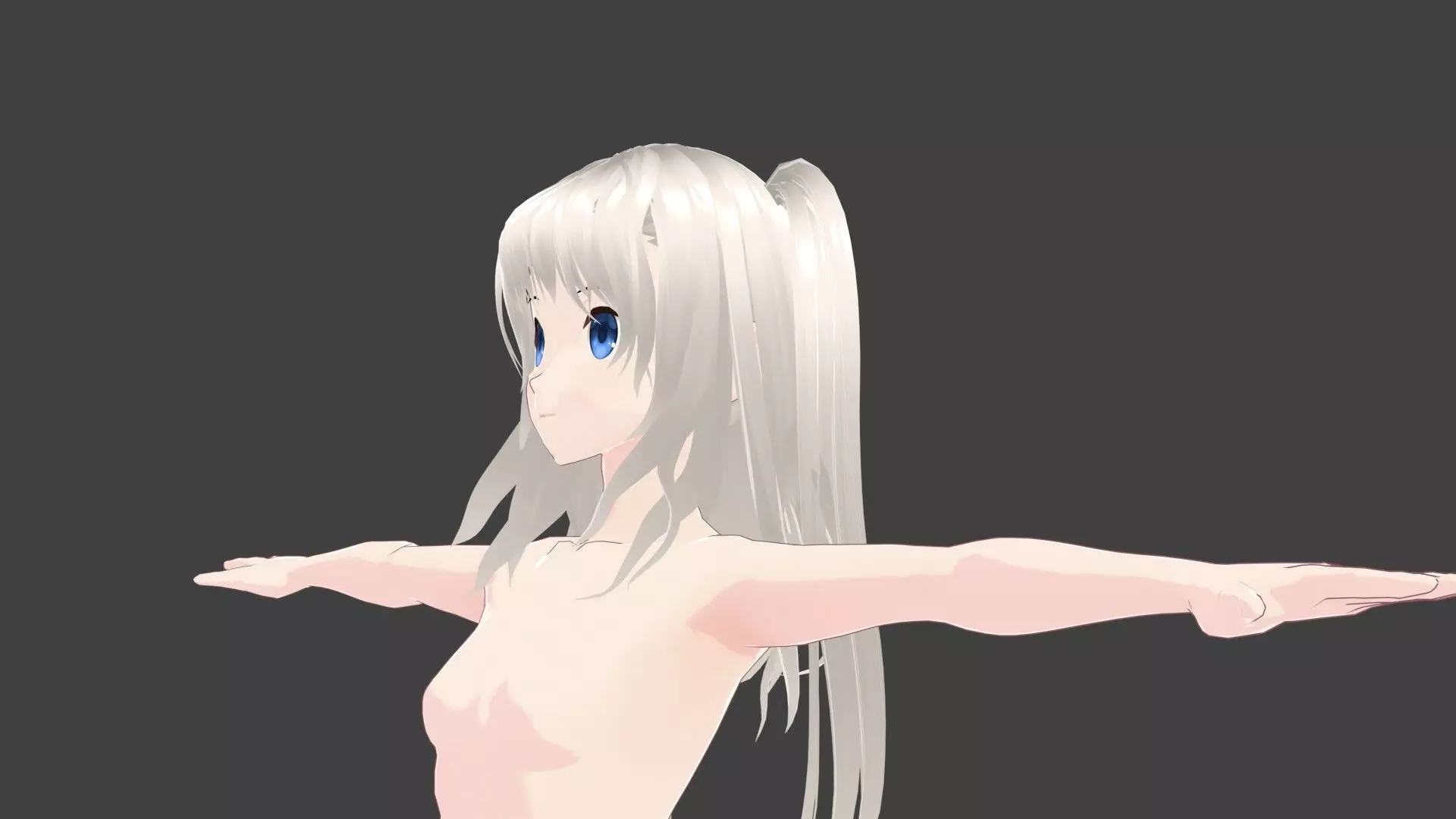 T pose rigged model - Tomori Nao anime girl 3D model Low-poly 3D model_0