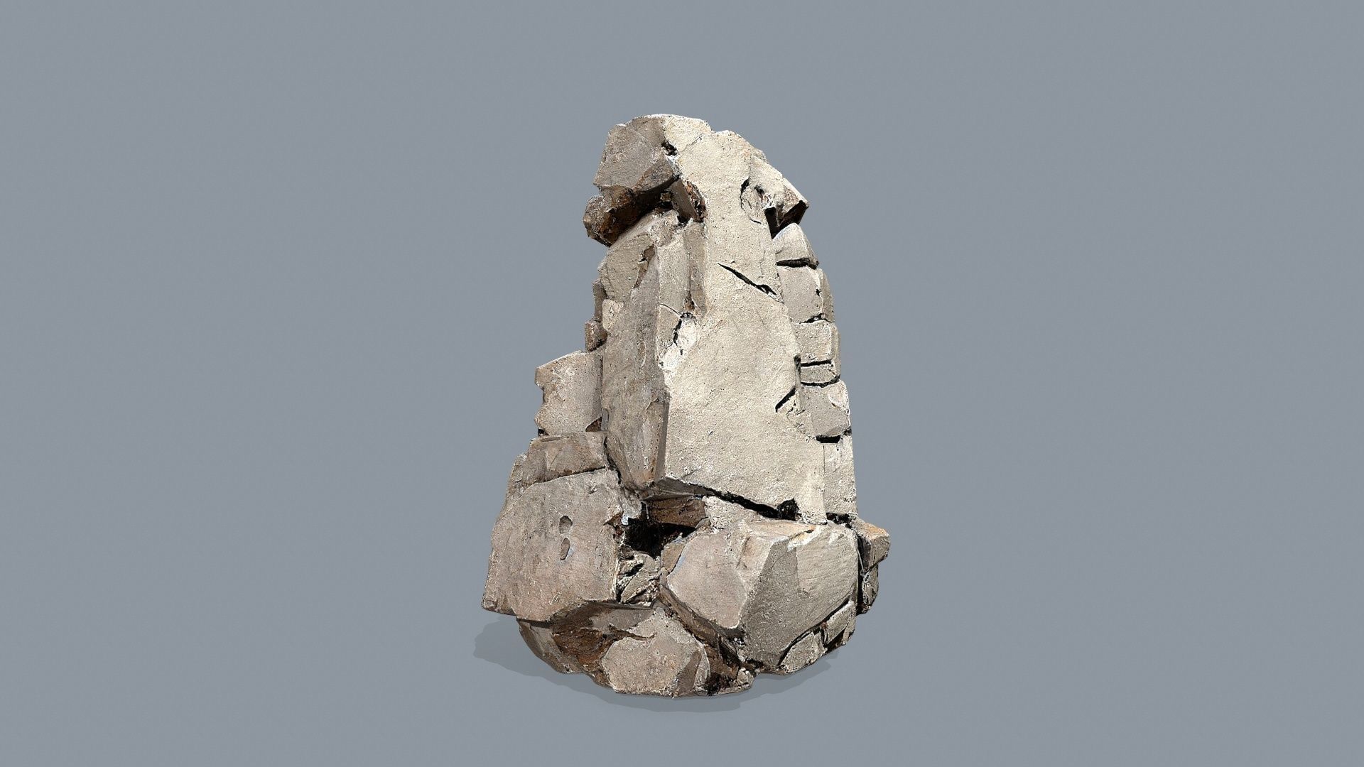 desert rocks Low-poly 3D model_3