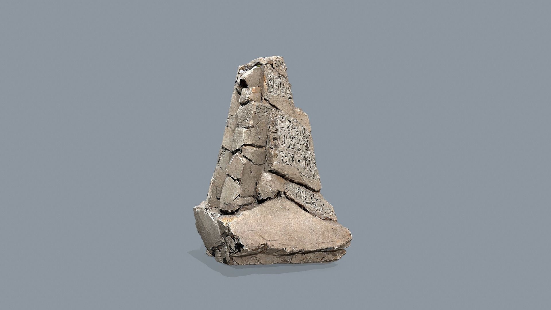 desert rocks Low-poly 3D model_9