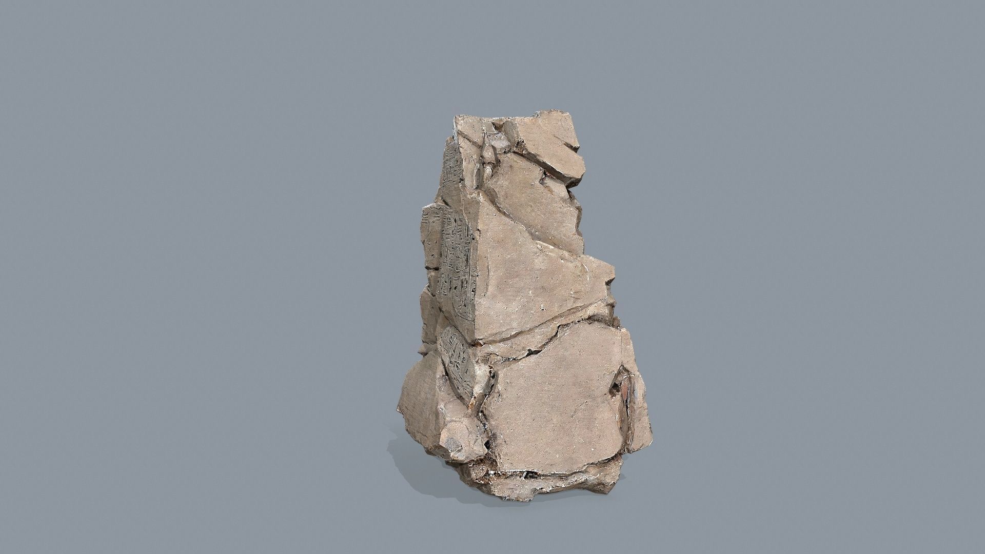 desert rocks Low-poly 3D model_7