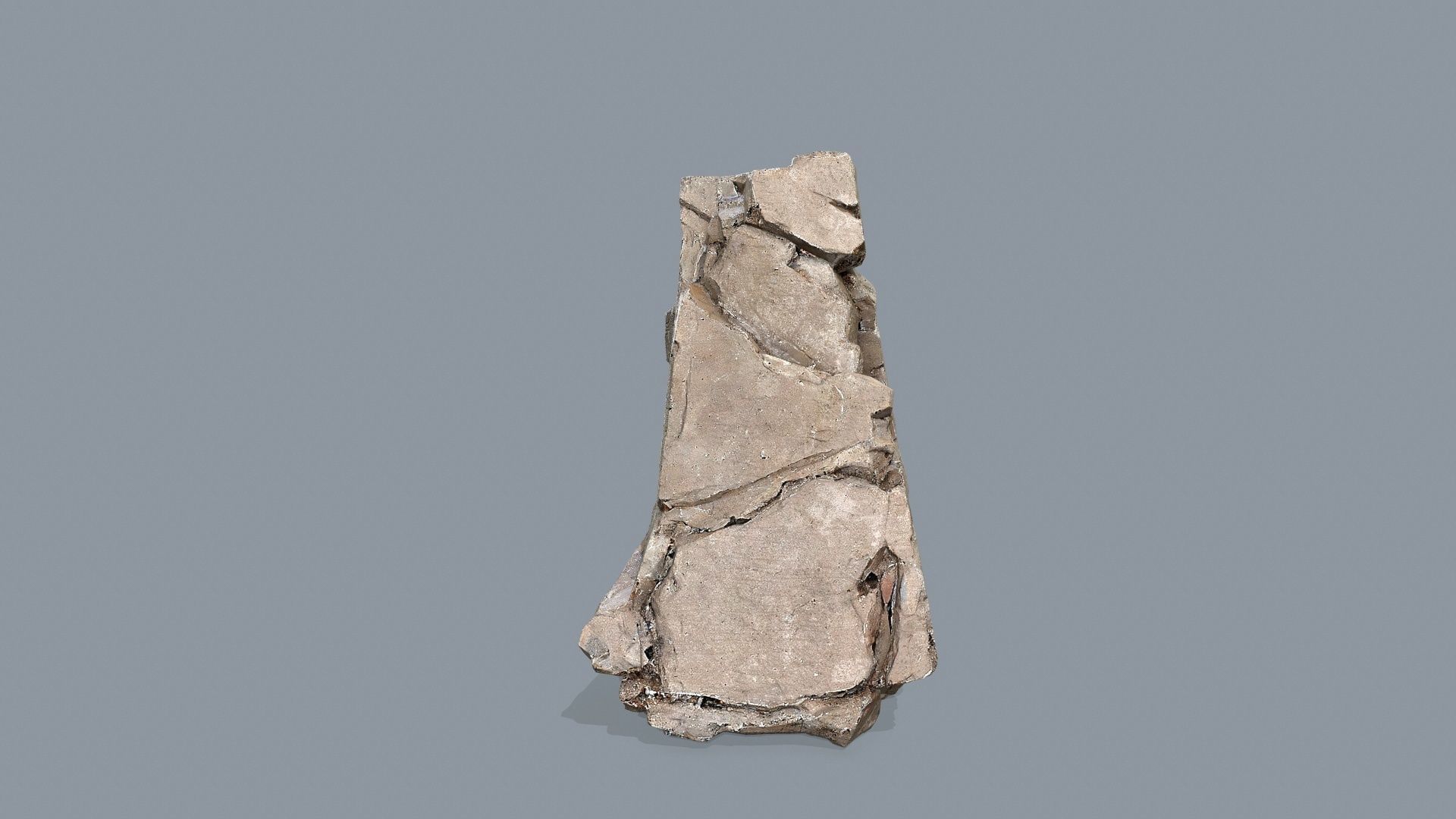 desert rocks Low-poly 3D model_6