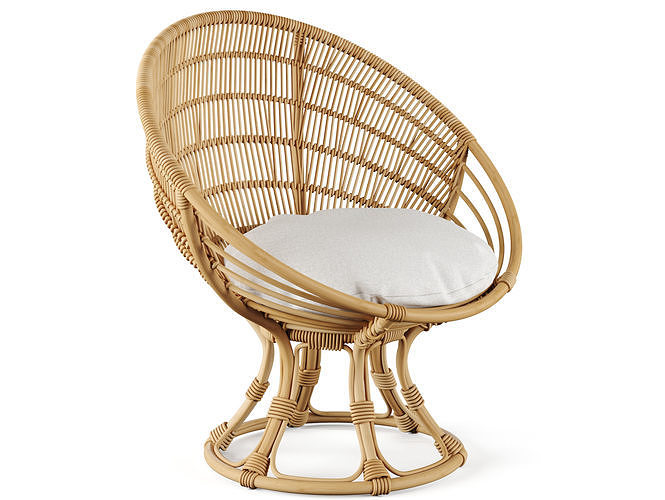 Luna easy outdoor chair 3D model