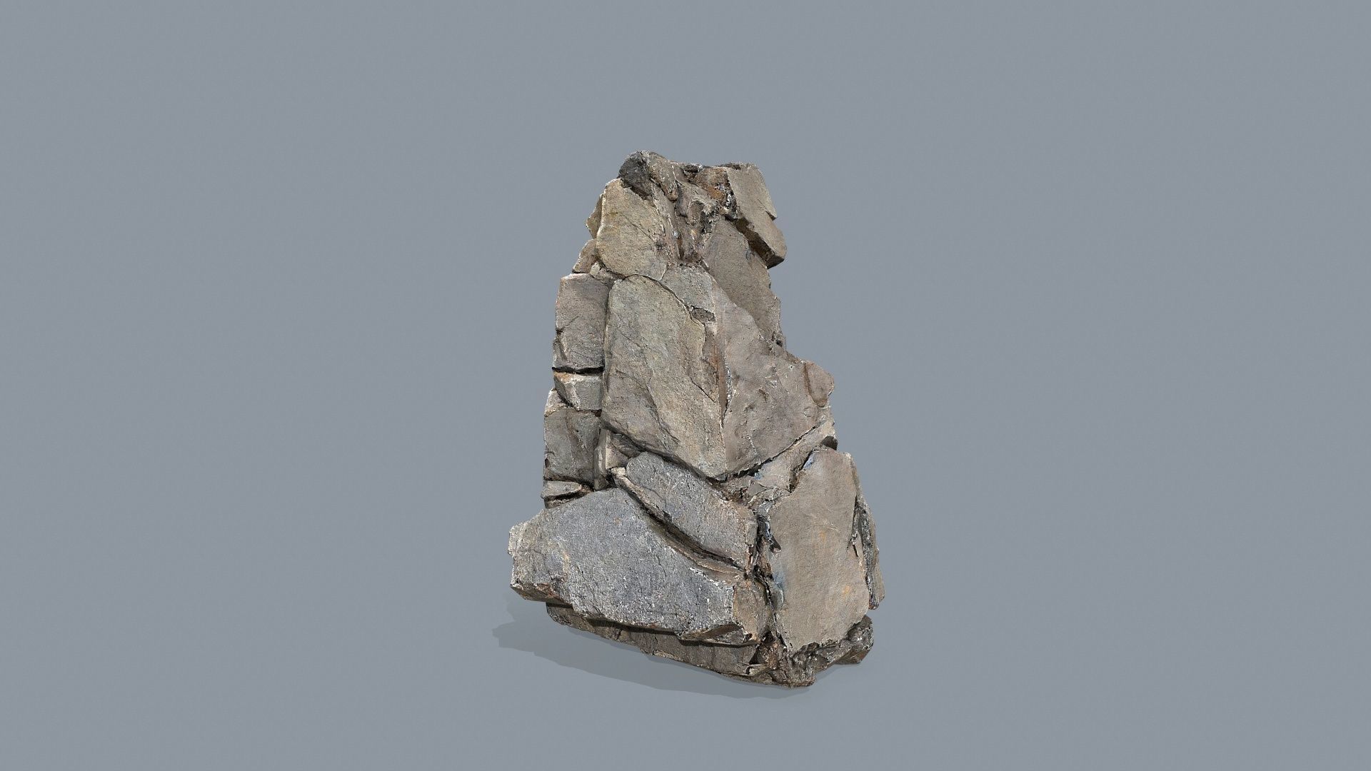 cliff rocks Low-poly 3D model_7