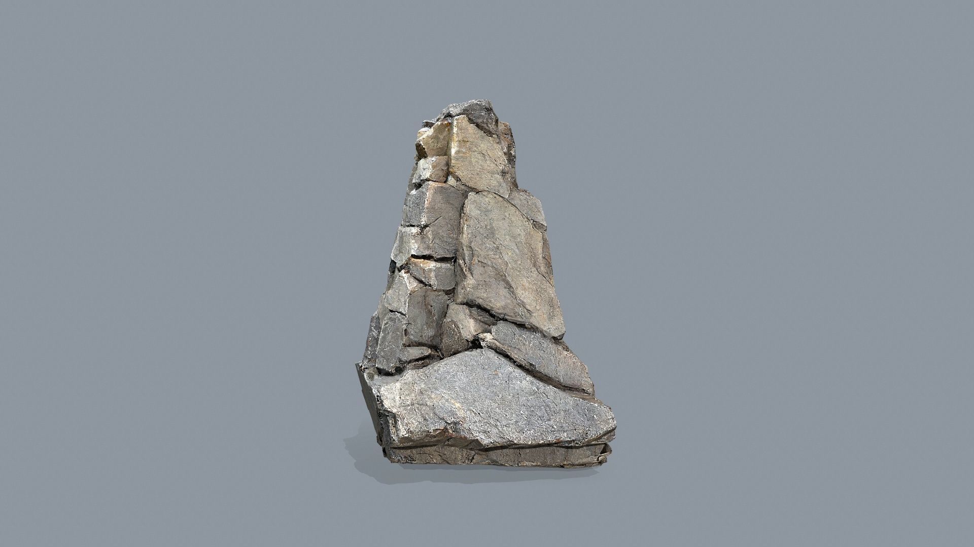 cliff rocks Low-poly 3D model_8