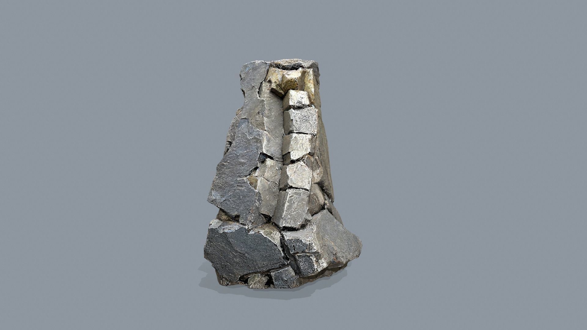 cliff rocks Low-poly 3D model_9