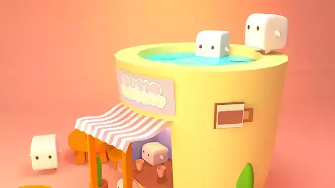 A cute house 3D model