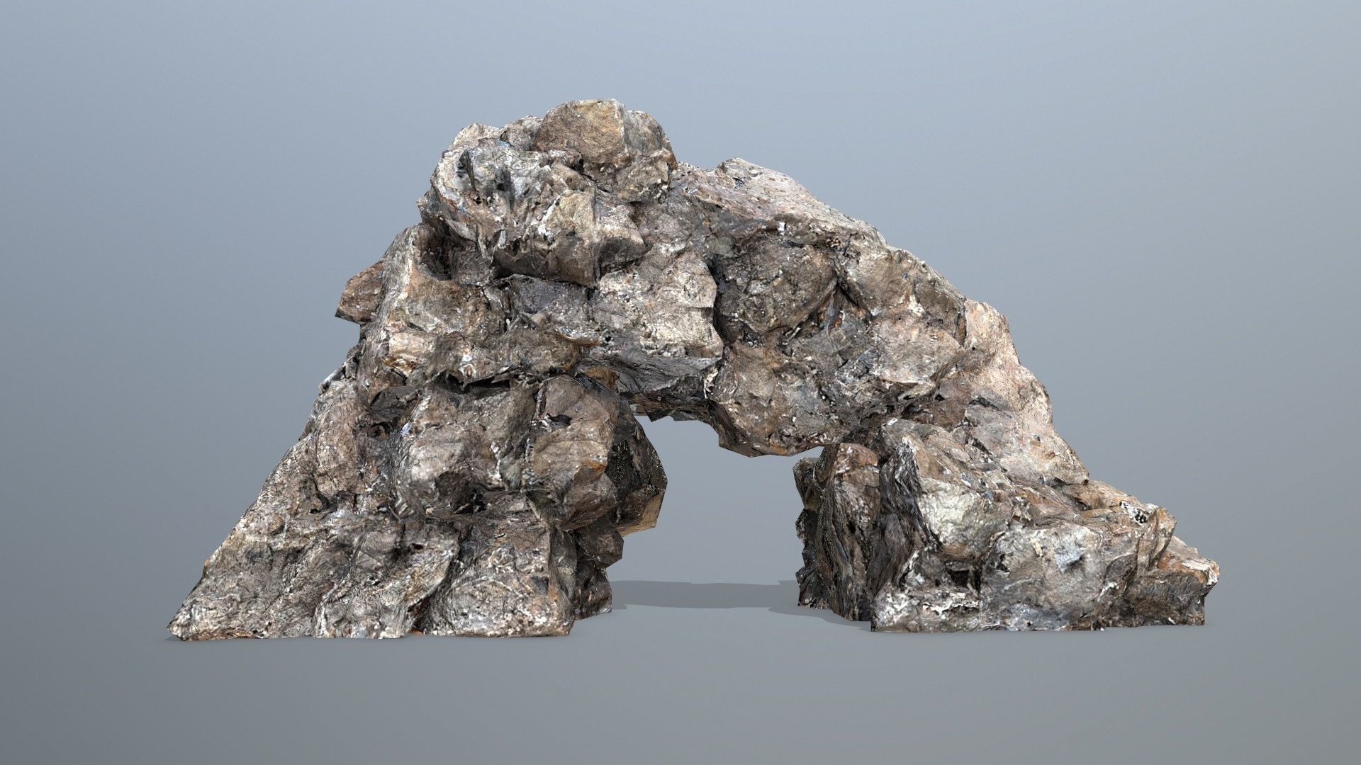 cliff rocks set 10 Low-poly 3D model_10