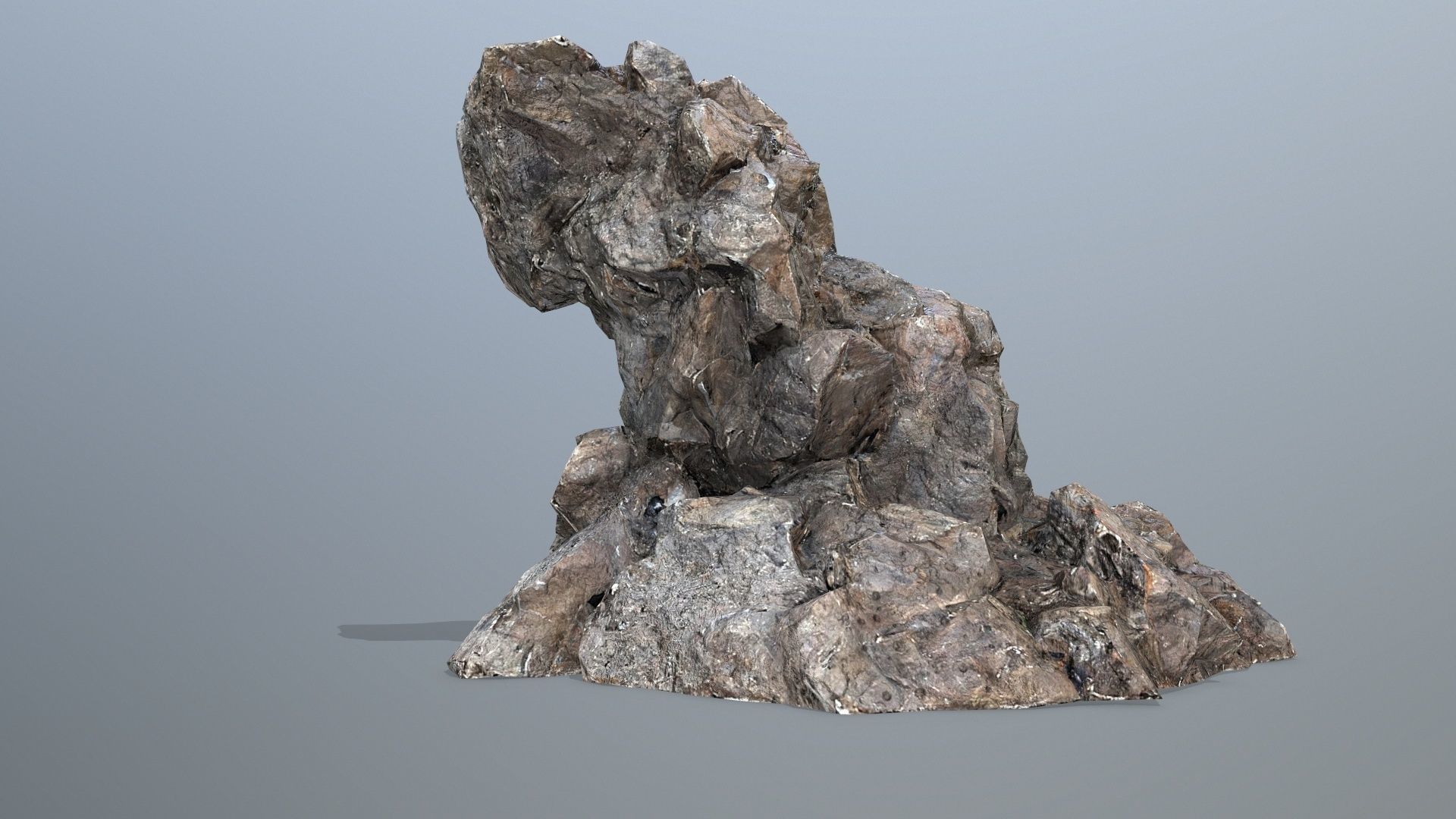 cliff rocks set 10 Low-poly 3D model_11