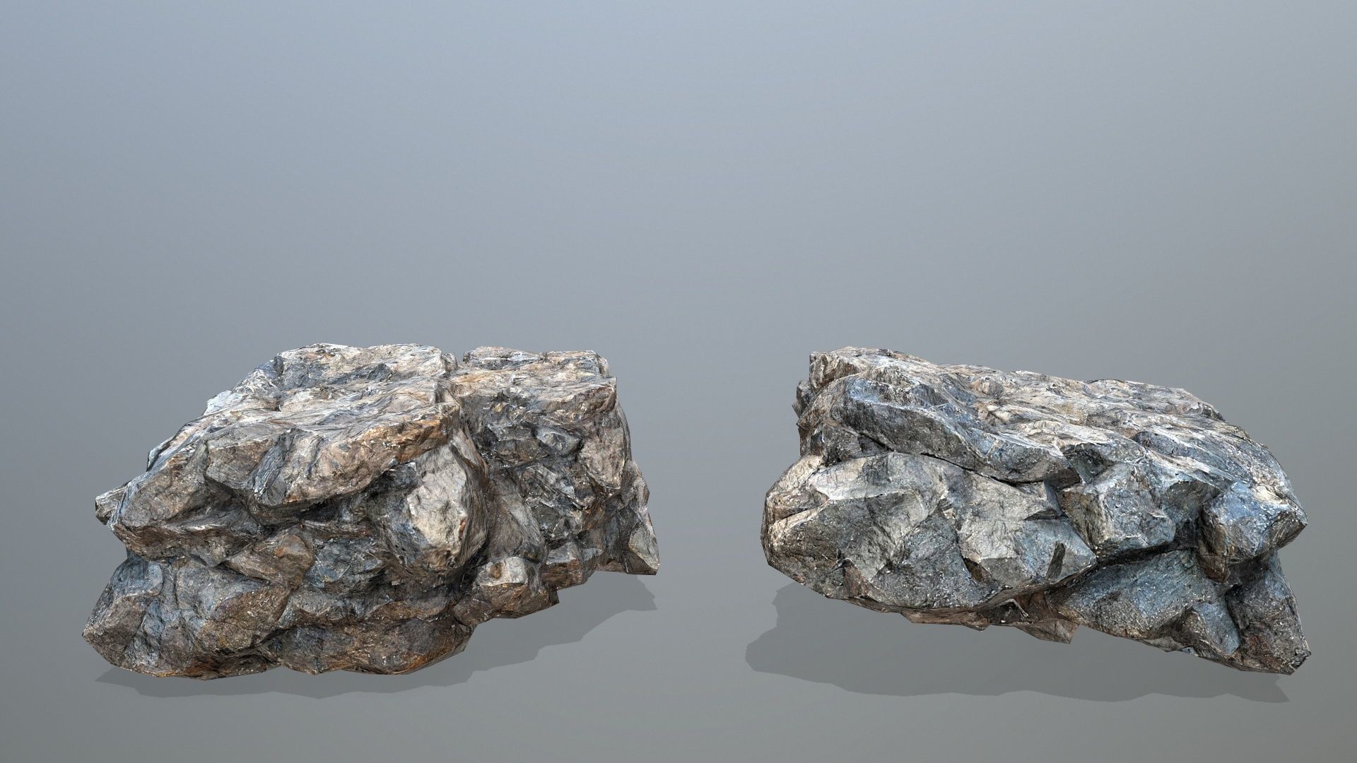 cliff rocks set 10 Low-poly 3D model_8