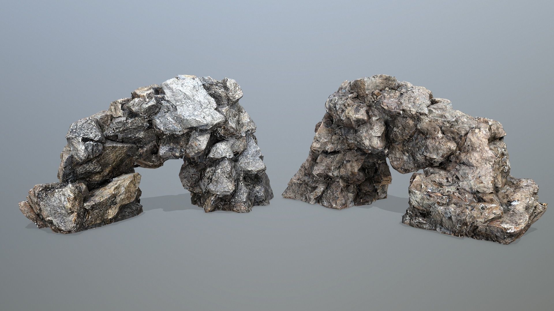 cliff rocks set 10 Low-poly 3D model_5